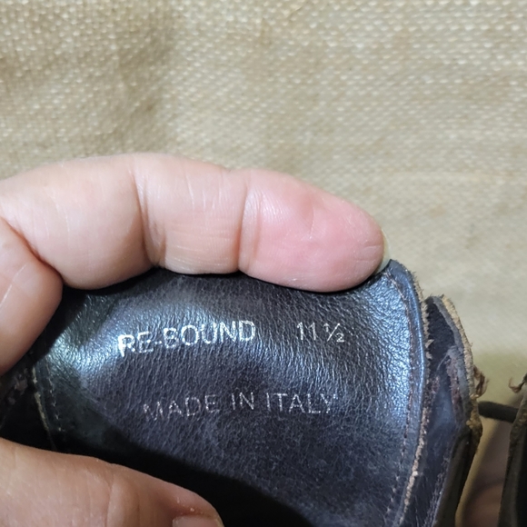 Kenneth Cole Brown Leather Rebound Lace up boot size 11.5 Made In Italy - Picture 7 of 13